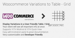 Woocommerce Variations to Table – Grid v1.4.2