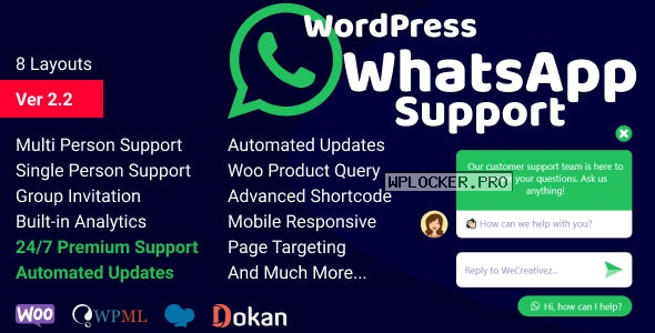 WordPress WhatsApp Support v2.2.0nulled