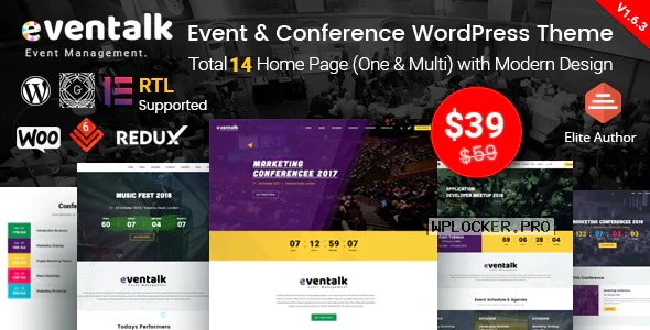 EvnTalk v1.6.9 – Event Conference WordPress Theme