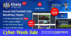 Khelo v2.7.7 – Soccer WordPress Theme