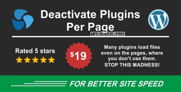Deactivate Plugins Per Page v1.14.1 – Improve WordPress Performance