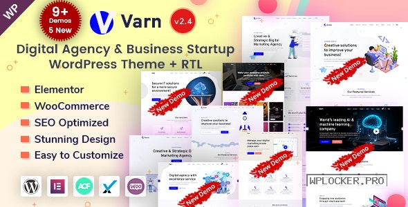 Varn v2.4 – Elementor IT & SEO Agency WordPress Theme