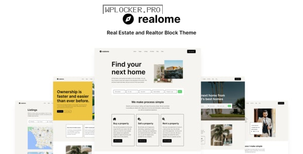 Realome v1.0.0 – Real Estate and Realtor Block Theme