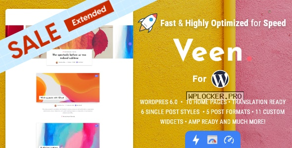 Veen v2.3.1 – Minimal & Lightweight Blog for WordPress NULLED