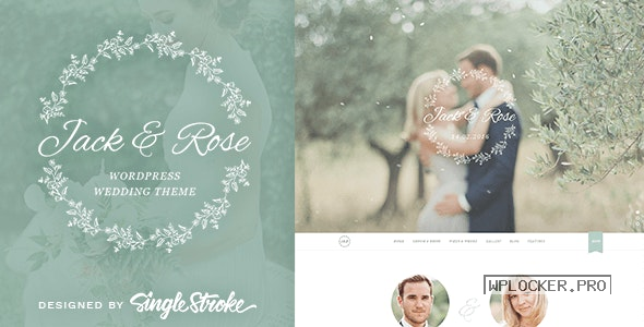 Jack & Rose v1.5.9 – A Whimsical WordPress Wedding Theme