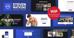 Steven Watkins v1.0.7 – Personal Gym Trainer & Nutrition Coach WordPress Theme