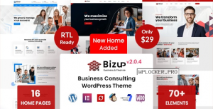 Bizup v2.0.4 – Business Consulting WordPress Themenulled