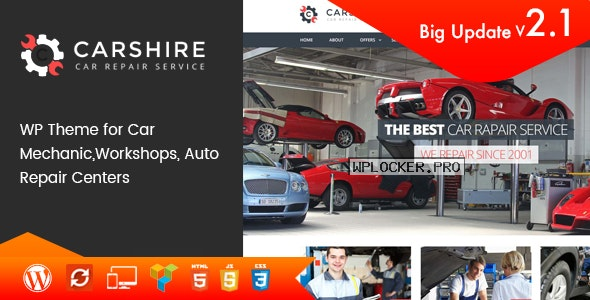 Car Shire v3.1 – Auto Mechanic & Repair WordPress Theme