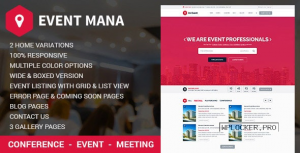EventMana v1.9.1 – Event Management WordPress Theme