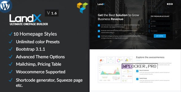 LandX v1.9.8 – Multipurpose WordPress Landing Page