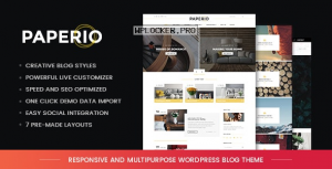 Paperio v2.0 – Responsive and Multipurpose Blog Theme