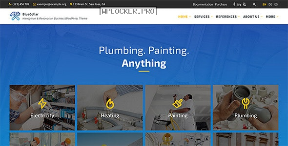 BlueCollar v2.7.5 – Handyman & Renovation Business WordPress Theme