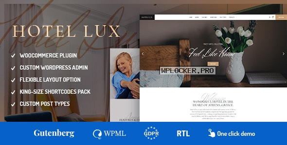 Hotel Lux v1.2.3 – Resort & Hotel WordPress Theme