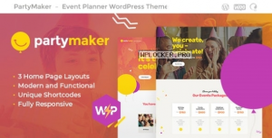 PartyMaker v1.1.7 – Event Planner & Wedding Agency WordPress Theme