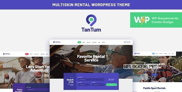TanTum v1.1.5 – Car, Scooter, Boat & Bike Rental Services WordPress Theme