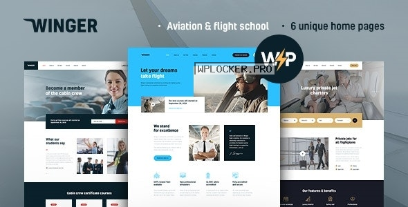 Winger v1.0.8 – Aviation & Flight School WordPress Theme