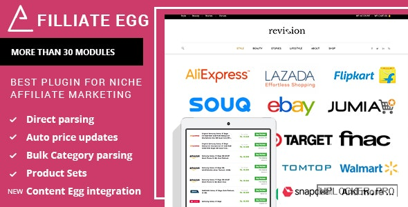 Affiliate Egg v10.4.3 – Niche Affiliate Marketing WordPress Plugin