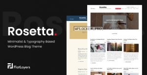 Rosetta v1.3 – Minimalist & Typography Based WordPress Blog Theme