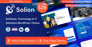 Solion v1.1.5 – Technology & IT Solutions WordPress Theme