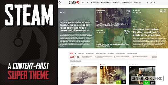Steam v1.1.4 – Responsive Retina Review Magazine Theme