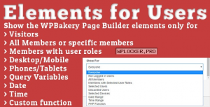 Elements for Users v1.5.6 – Addon for WPBakery Page Builder (formerly Visual Composer)