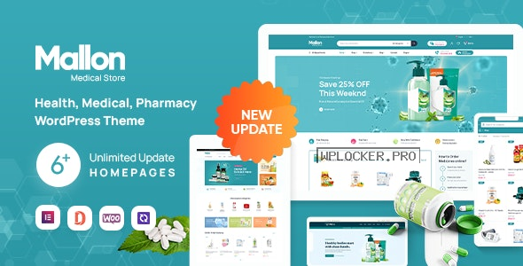 Mallon v1.5.2 – Medical Store Elementor WooCommerce WordPress Theme