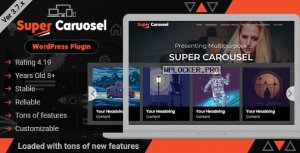 Super Carousel v3.8.3 – Responsive WordPress Plugin
