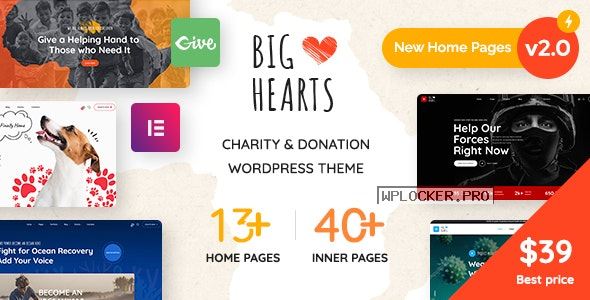 BigHearts v2.0.2 – Charity & Donation WordPress Theme