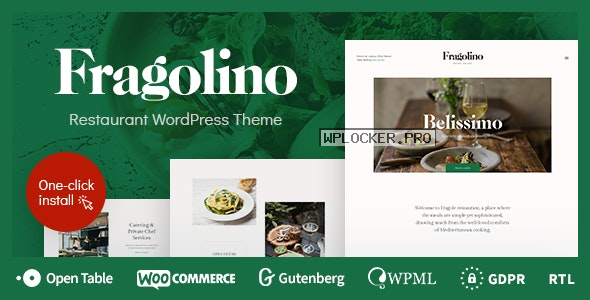 Fragolino v1.0.9 – an Exquisite Restaurant WordPress Theme