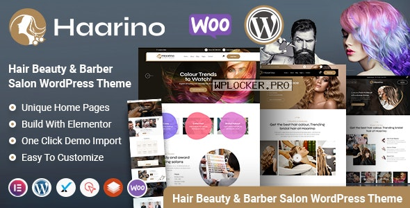 Haarino v1.2 – Hair Beauty Makeup Salon & Barber Shop WordPress Theme