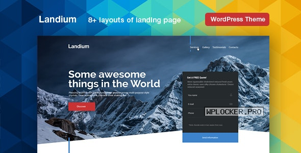 Landium v2.3.4 – WordPress App Landing Page