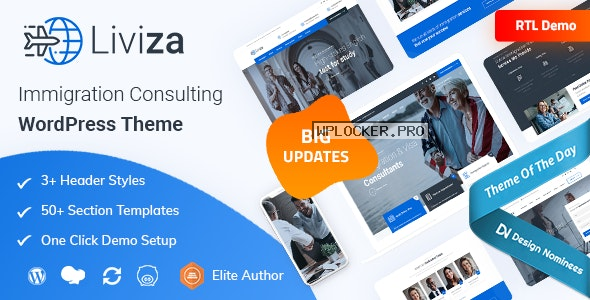 Liviza v3.2 – Immigration Consulting WordPress Theme