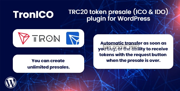 TronICO v1.0.1 – TRC20 token presale (ICO & IDO) plugin for WordPress