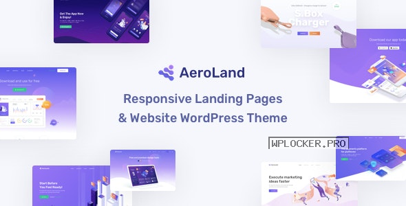 AeroLand v1.6.9 – App Landing Software Website WordPress Theme
