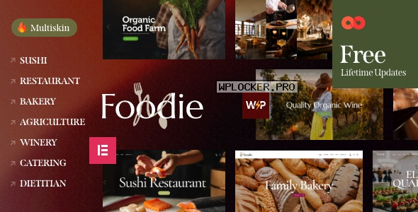 Foodie v1.2.0 – Food & Wine Elementor Multiskin WordPress Theme