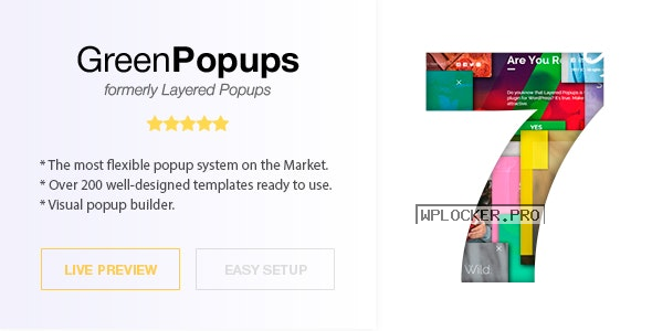 Green Popups (formerly Layered Popups) v7.42 – Popup Plugin for WordPress
