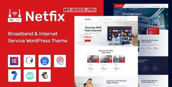 Netfix v1.1.6 – Broadband & Internet Services WordPress Theme