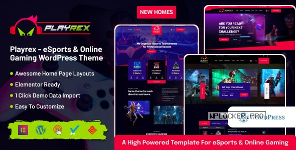 Playrex v1.2 – eSports & Gaming Clan News WordPress Theme