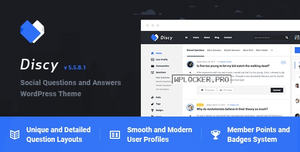 Discy v5.5.9 – Social Questions and Answers WordPress Theme NULLEDnulled