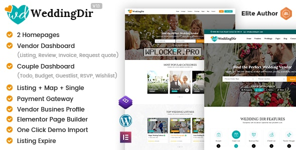WeddingDir v1.1.8 – Directory Listing WordPress Theme