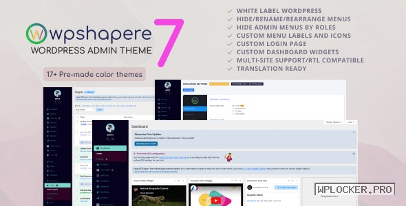 WPShapere v7.0.6 – WordPress Admin Themenulled