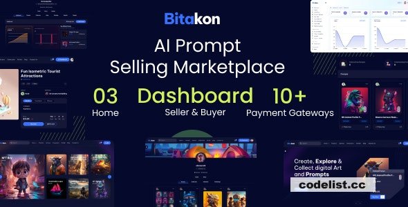 Bitakon v1.0.5 – AI Prompt Buy Selling Marketplace (Multi Seller) – nulled