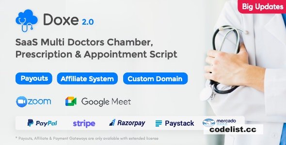 Doxe v2.0 – SaaS Doctors Chamber, Prescription & Appointment Software – nulled