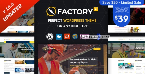 Factory Plus v1.5.8 – Industry and Construction WordPress Theme