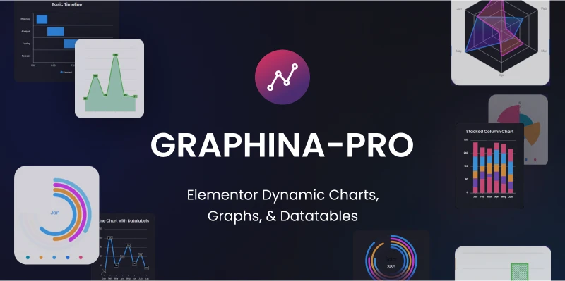 Graphina Pro v1.4.2 – Elementor Dynamic Charts, Graphs, & Datatables