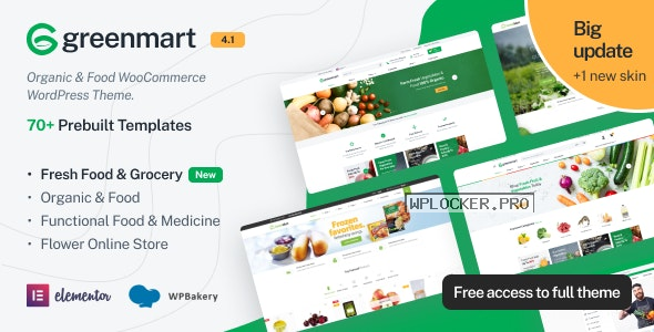 GreenMart v4.1.5 – Organic & Food WooCommerce WordPress Theme