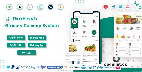 GroFresh v7.3 – (Grocery, Pharmacy, eCommerce, Store) App and Web with Laravel Admin Panel + Delivery App – nulled