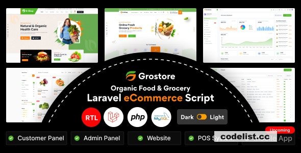GroStore v4.2.0 – Food & Grocery Laravel eCommerce with Admin Dashboard