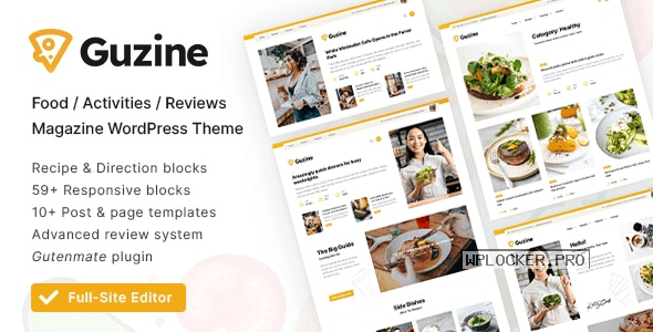 Guzine v1.2.1 – Adsense Ready Magazine WordPress Theme for Food Blogging