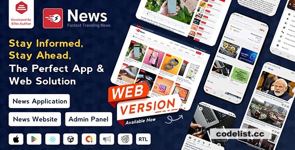 News App and Web v3.1.4 – Flutter News App for Android and IOS App | News Website with Admin panel